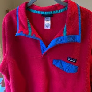 Patagonia Hot Pink Snap Pullover